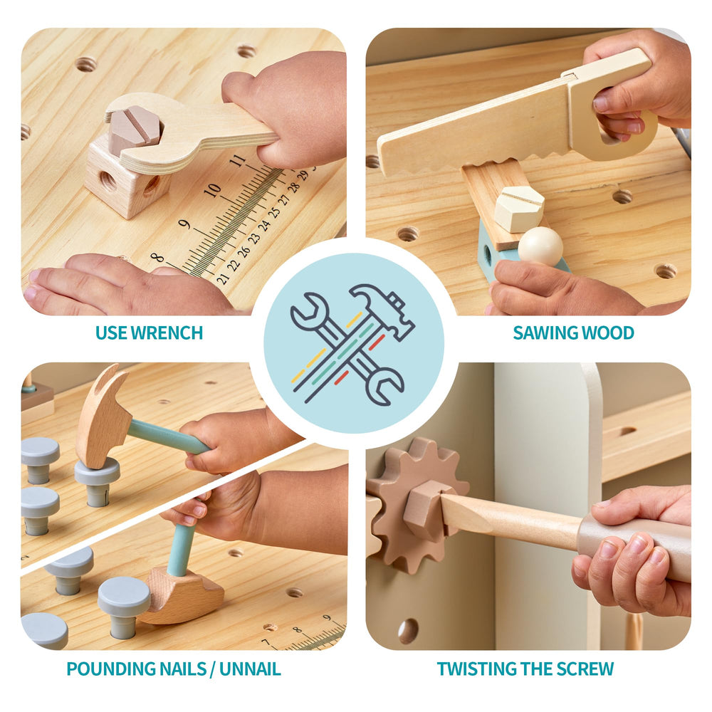 Medoga toy hammer sturdy grip for early building fun