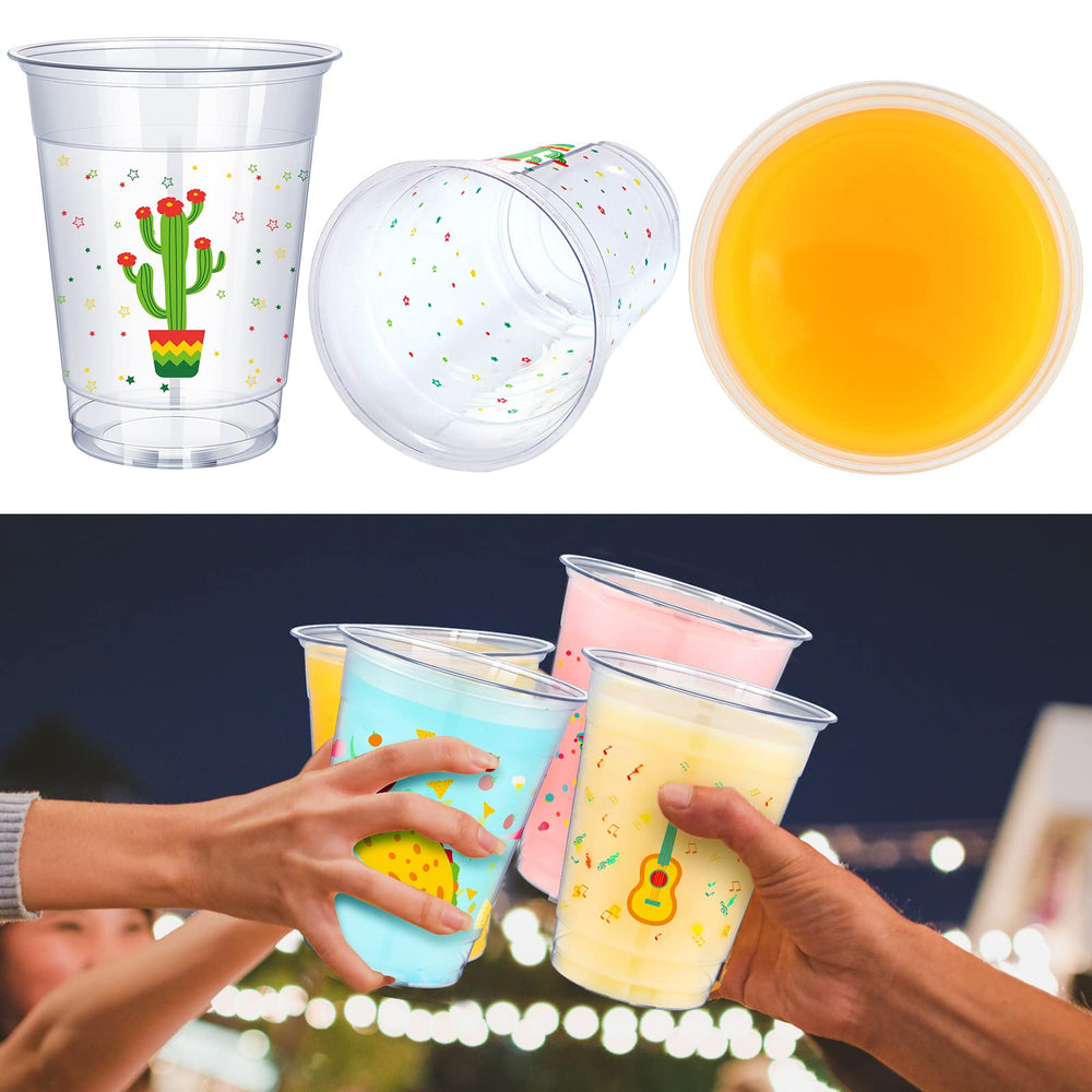 Meekoo 12 oz plastic cups, sturdy disposables for easy cleanup