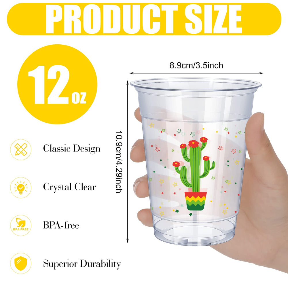 Meekoo fiesta cups with cactus pattern for Mexican themed celebrations