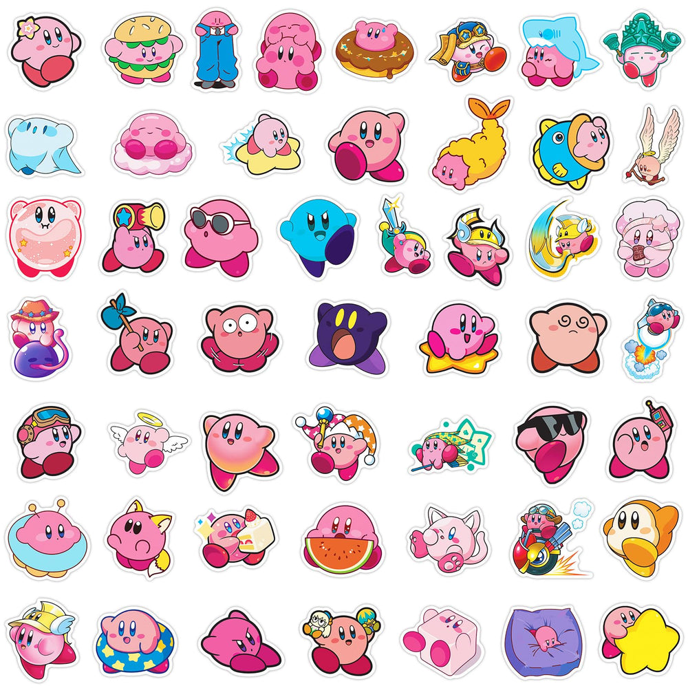 Meet Holiday Kirby stickers on bike brighten gear with durable vinyl finish
