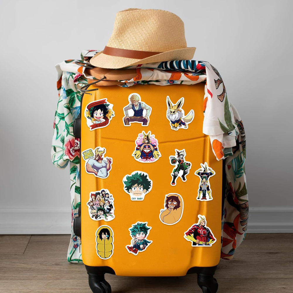 Meet Holiday My Hero stickers on a phone case for personalized style