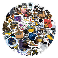 Meet Holiday Walle stickers on a notebook adding playful flair