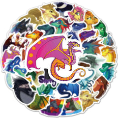 Meet Holiday Wings of Fire Dragon sticker closeup highlighting premium vinyl.