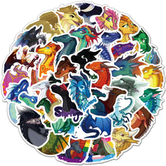 Meet Holiday Wings of Fire Dragon sticker on backpack for easy item identification.