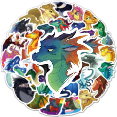 Meet Holiday Wings of Fire Dragon sticker on water bottle for lasting decoration.