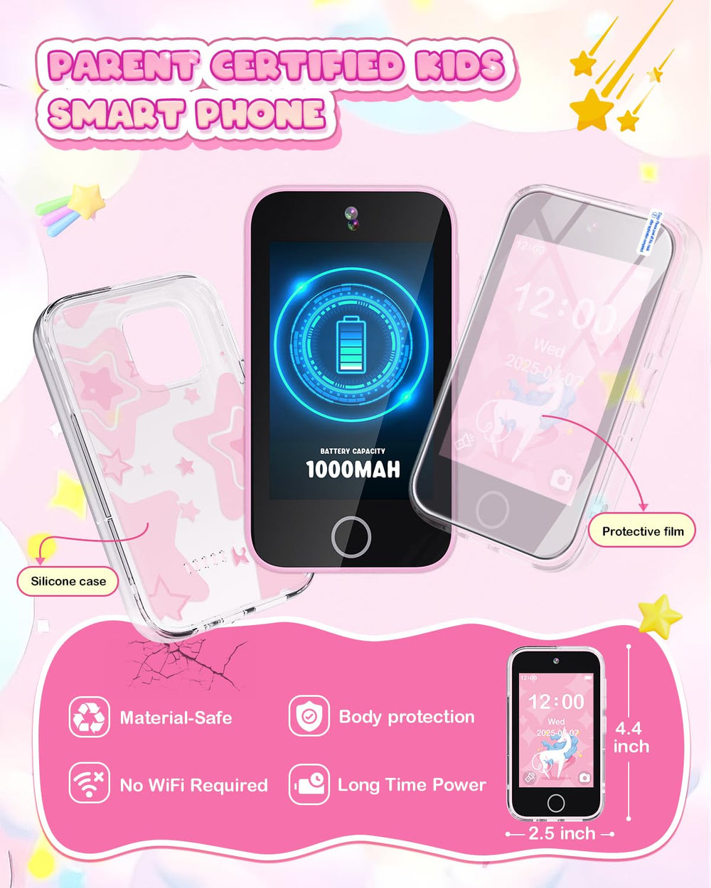 Meetrye Kids Smart Phone captures moments with cute stickers