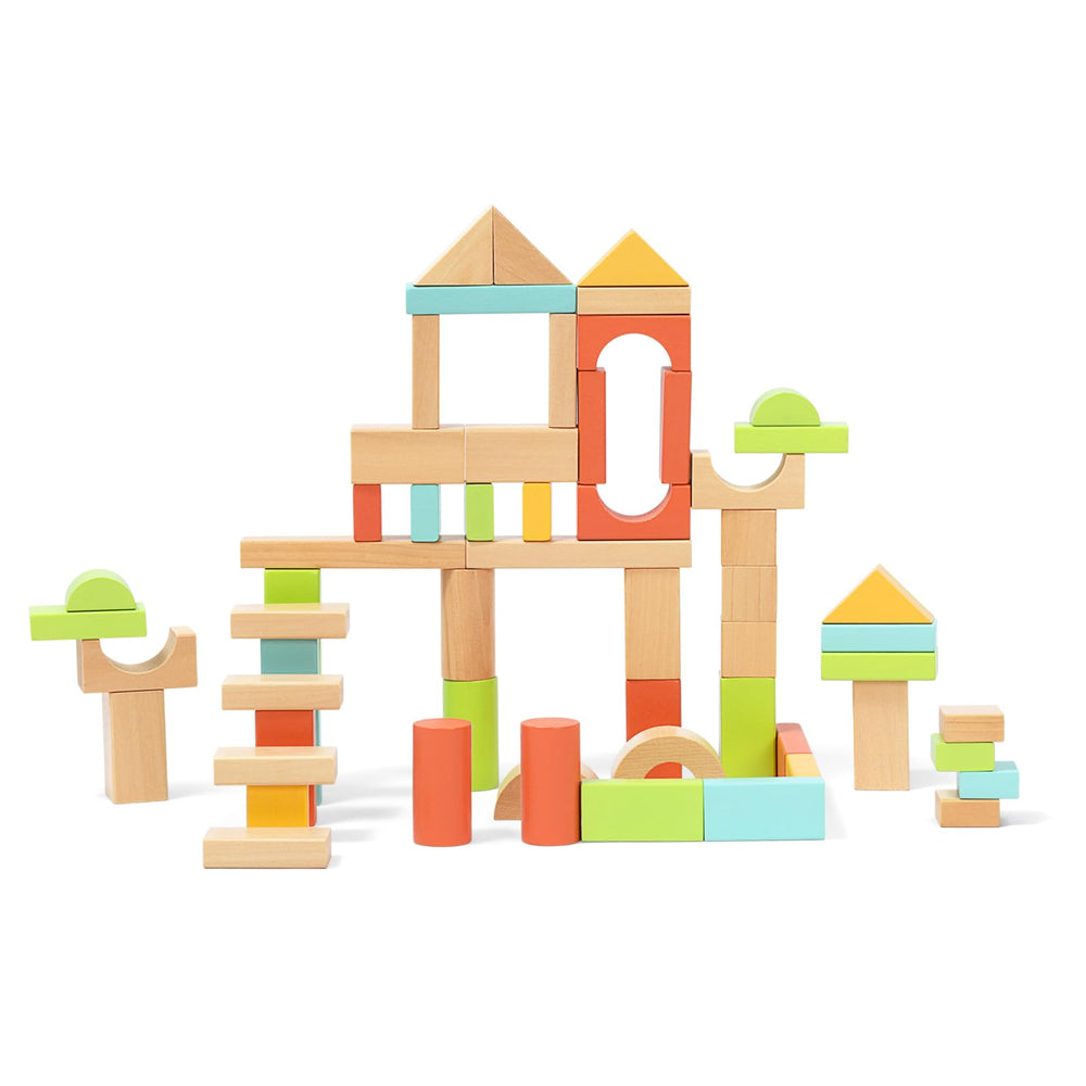 MEEYOO blocks used in cooperative building sessions for social play.