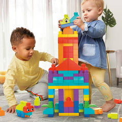 Mega Bloks First Builders decorated blocks add color and storytelling opportunities.
