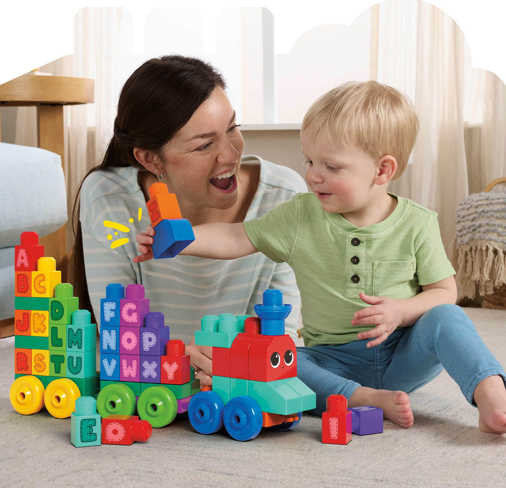 Mega Bloks First Builders train construction sparks creativity and problem solving