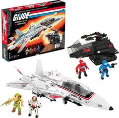 Mega Bloks Skystriker jet wings highlight authentic build details for display and play.