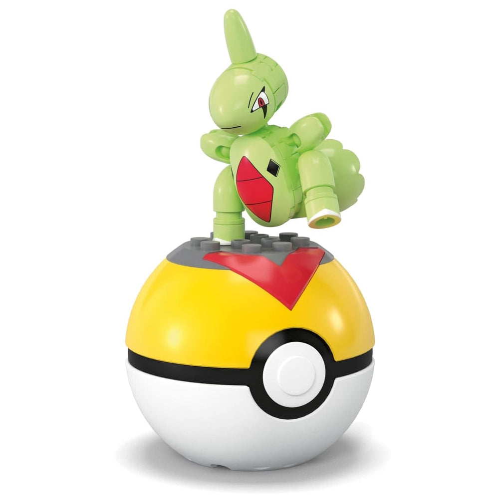 Mega Brands Larvitar figure with articulated joints for dynamic posing