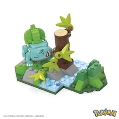 Mega Brands Bulbasaur figure close-up shows poseable design for action scenes