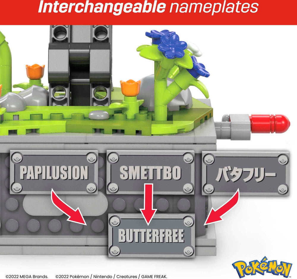 Butterfree multilingual name plates enhance shelf-ready presentation.