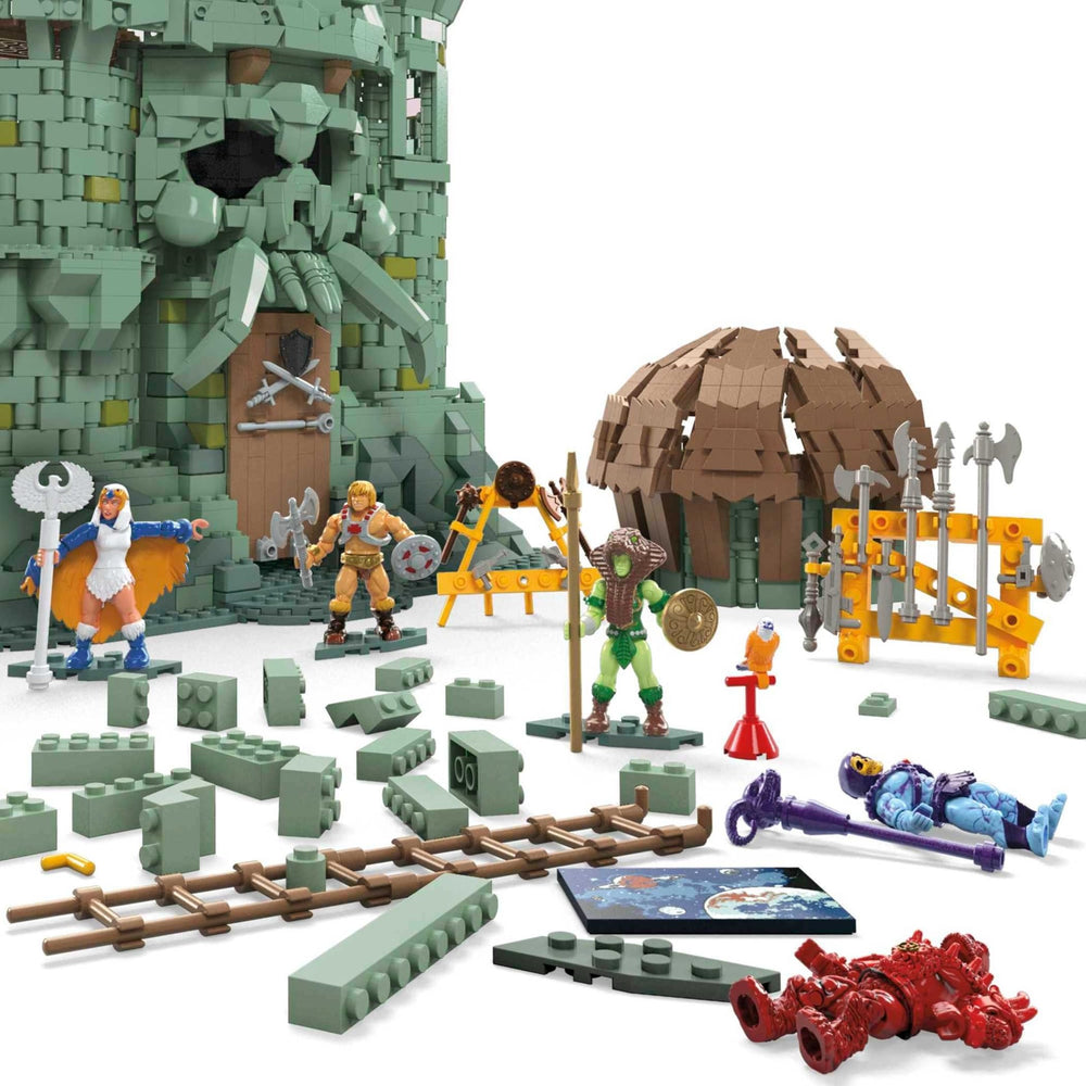 Mega Brands Castle Grayskull throne room shows trap door feature