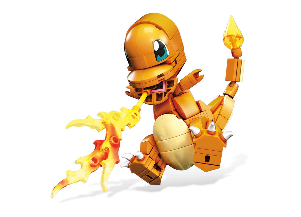 Mega Brands Charmander 180-piece set enables creative building sessions.