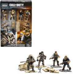 Mega Brands Desert Snipers vs Mercenaries figures ready for imaginative desert combat play