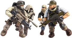 Mega Brands mercenaries with detachable armor for customizable action scenes