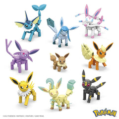 Mega Brands MEGA Pokémon Vaporeon figure—water-blue tones and articulated joints for dynamic posing