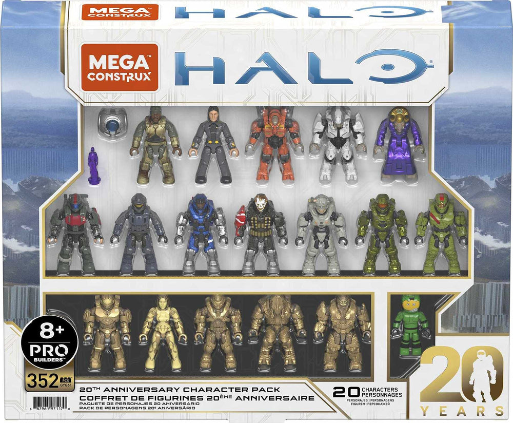 Mega Brands Halo collection of poseable figures with stands for display