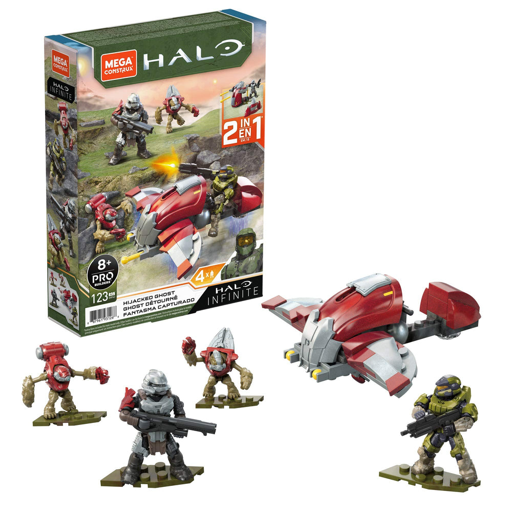 Mega Construx Halo Hijacked Ghost front view for immersive action play