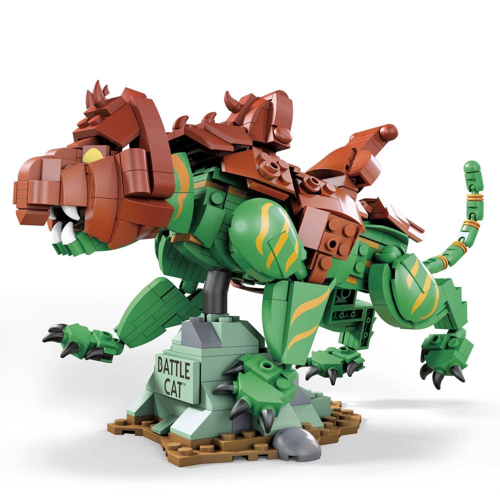 Mega Brands Mega Construx Battle Cat head pose enables expressive action.