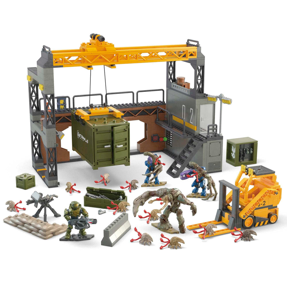 Mega Brands MEGA Halo Floodgate forklift enables dynamic assembly