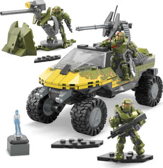 Mega Halo Red Team Warthog Rescue with rolling wheels for action-ready play