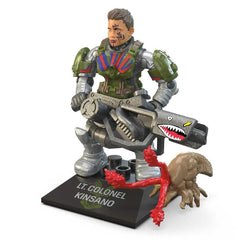 Packaging for Mega LT. Colonel Kinsano highlighting Series 18 collectible.