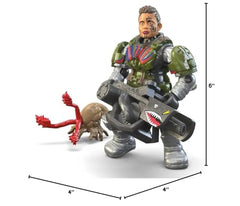 Ages 13+ suitability for Mega LT. Colonel Kinsano Halo micro figure.