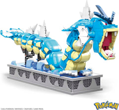 Mega Brands MEGA Pokémon Gyarados flapping tail adds lifelike motion to the model.