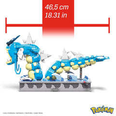 Mega Brands MEGA Pokémon Gyarados hand crank engagement powers interactive play.