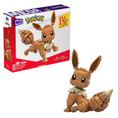 MEGA Pokémon Jumbo Eevee 11-inch poseable figure for imaginative play.