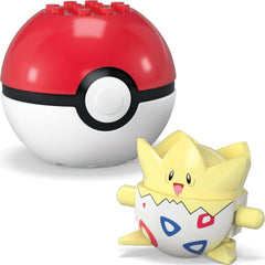 Poké Balls opened to reveal buildable Pokémon ready for posing.