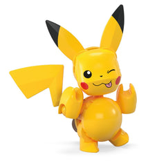 Mega Brands Pikachu Ball mission-build scene showcases durable connections for lasting fun.