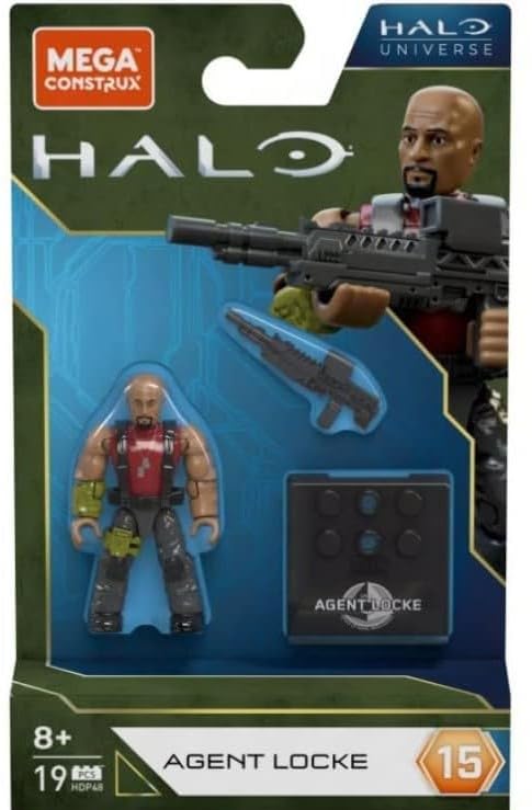 Mega Construx Halo Light of Sanghelios figure showcases Eliksni design for display.