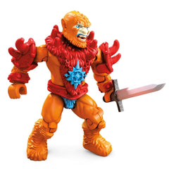 Mega Construx He-Man and Beast Man display pose with premium detailing