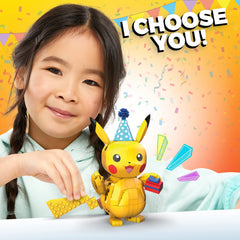 Pikachu with poseable arms and legs enables versatile, dynamic play.
