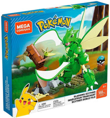 Mega Construx Pokemon Scyther figure assembly for immersive battles.