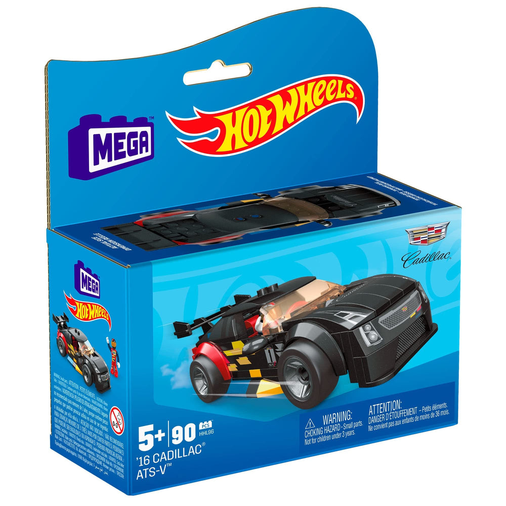 Mega Hot Wheels 90-pieces-detail highlights the extensive brick set for creative builds