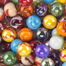 Mega Marbles shooter marbles, 1-inch glass game marbles for skill play and collection.