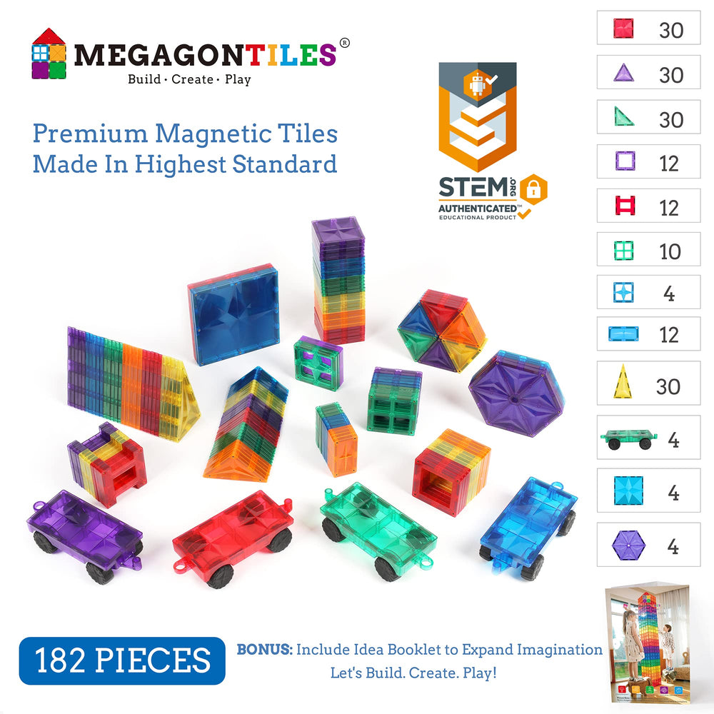 MEGAGONTILES wheel bases enable moving vehicles and dynamic builds