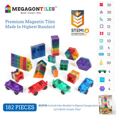 MEGAGONTILES wheel bases enable moving vehicles and dynamic builds