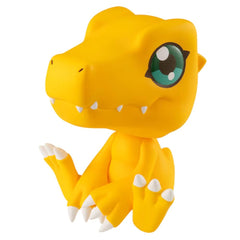 Megahouse Digimon Agumon Look Up PVC figure bright yellow color.