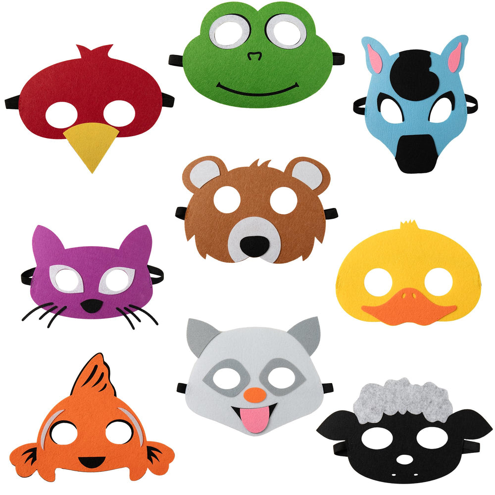 MegeFul green frog mask; eco-friendly felt for classroom fun