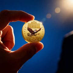 MEGLORT 250th Anniversary Coin reverse design featuring eagle and flag for gifting.