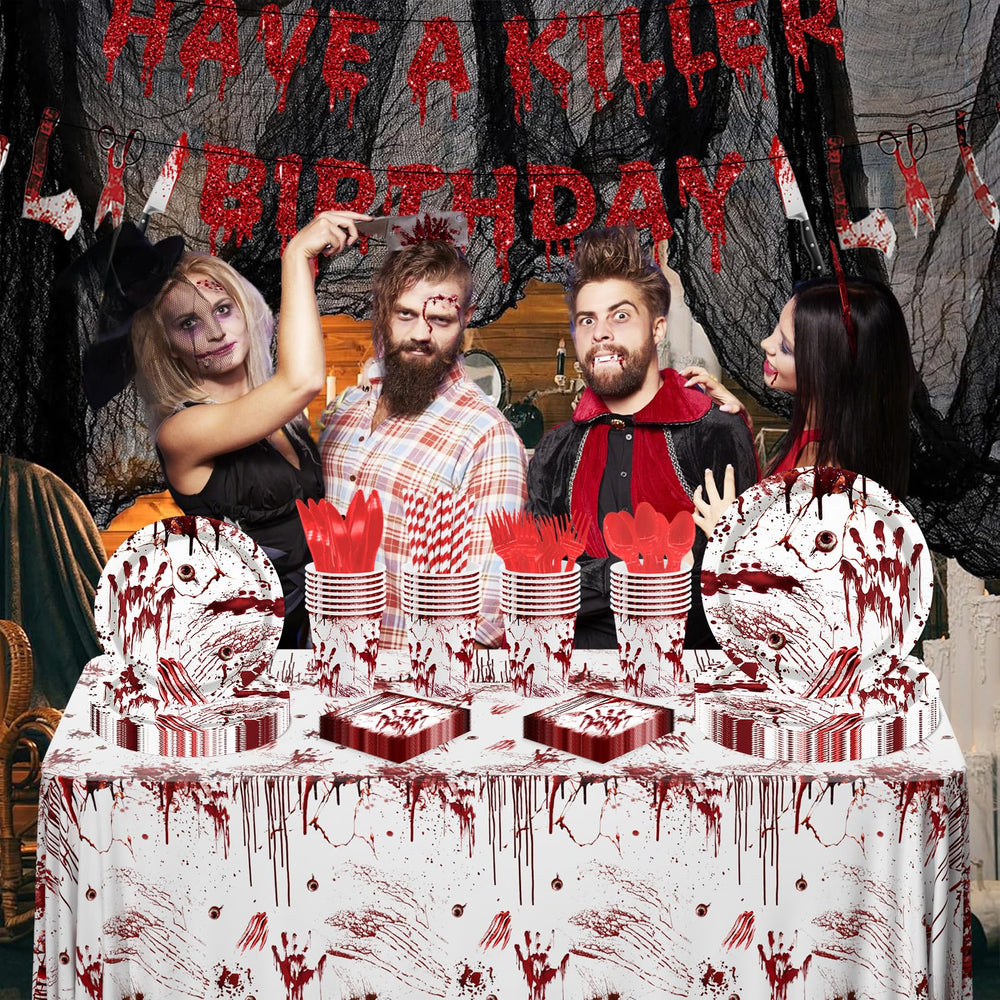 MEHOFOND horror killer 7-inch plates for themed servings