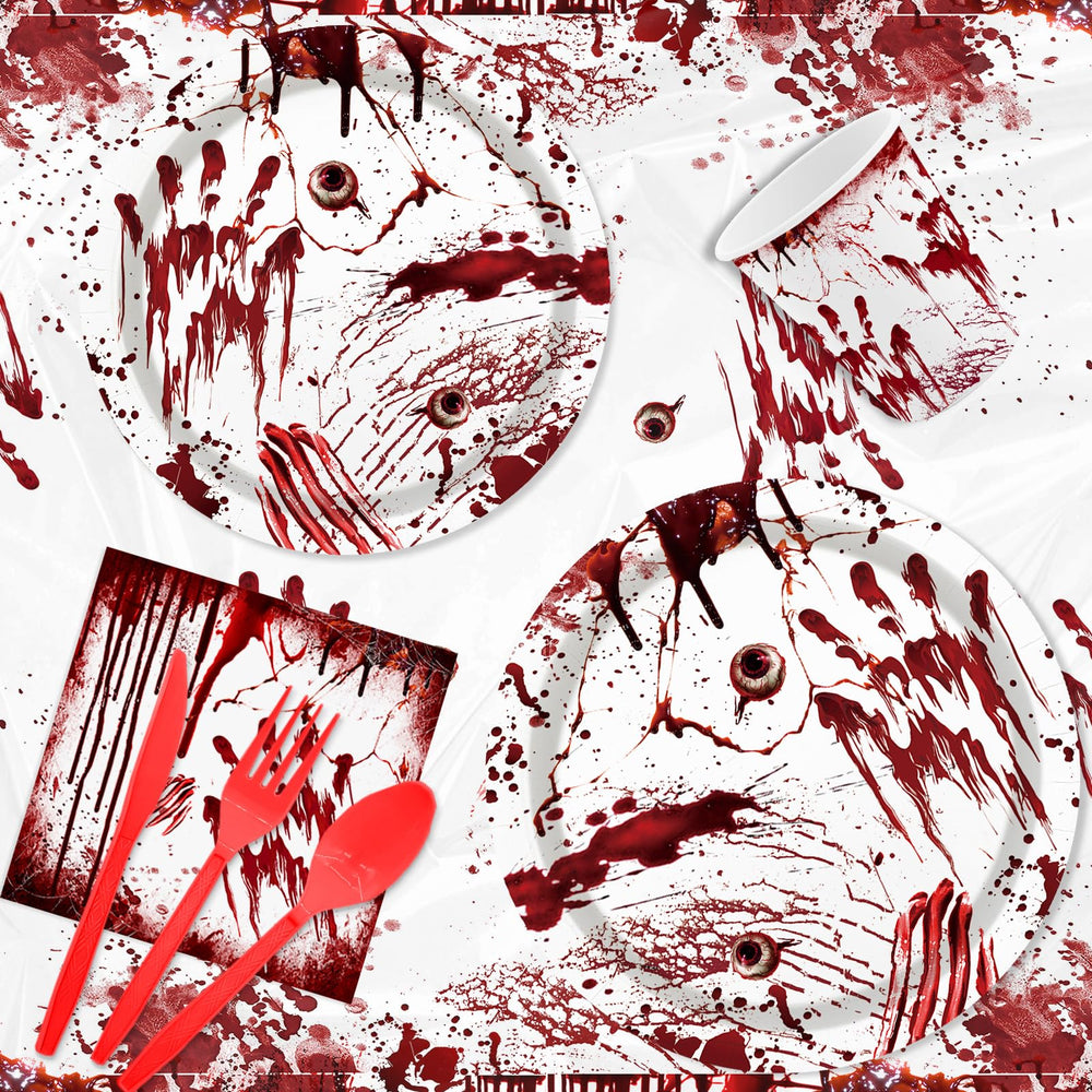 MEHOFOND red forks and knives for quick cleanup and cohesive color