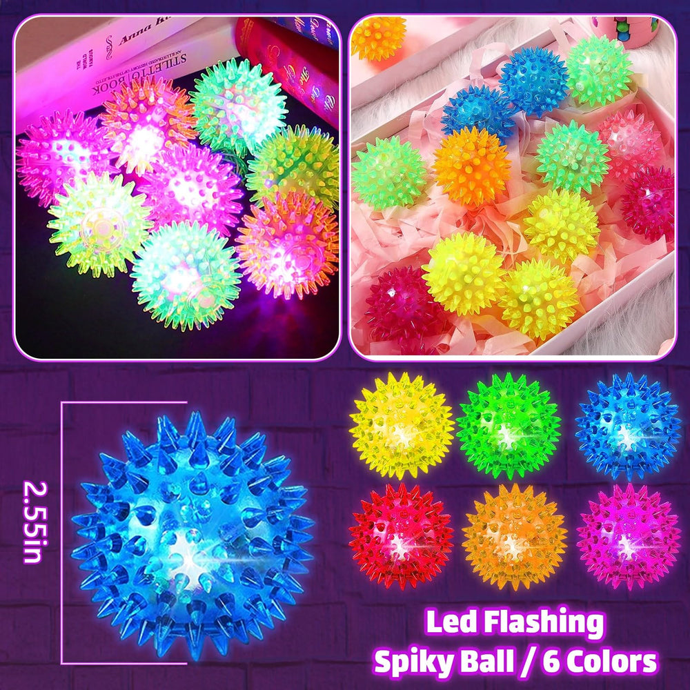 Meijoy light up ball in blue glow, sensory fun and bouncy play