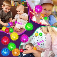 Meijoy light up ball in green glow, stress relief via fidgeting texture