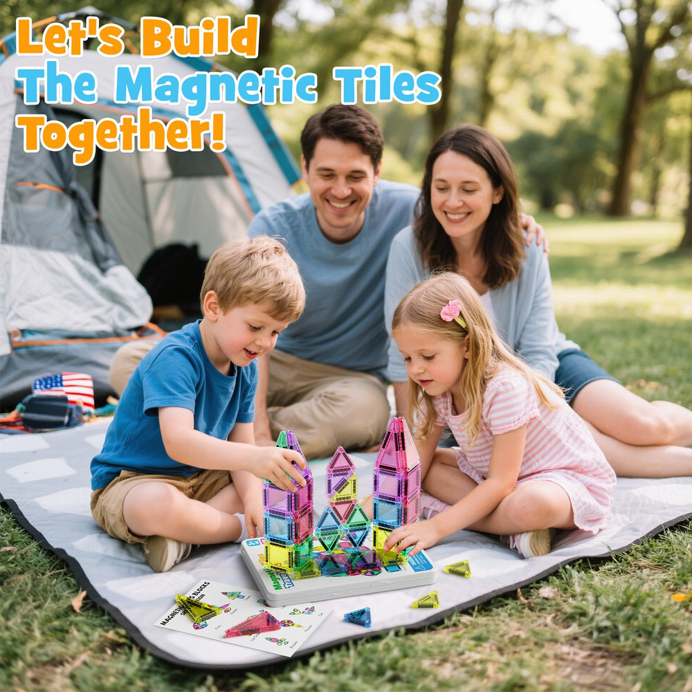 MEIQ equilateral triangles stacking neatly for stable, creative structures.